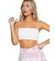 Women's Basic Solid Spaghetti Strap Slim Fit Tube Crop Cami Tank Top