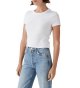 Women's Basic Cropped Tee - Crew Neck, Short Sleeve