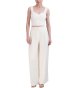 Women's Sweetheart Neck Sleeveless Shirred Strap Crop Top