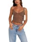 Sexy Camisole Top Spaghetti Strap Lace Trim Sleeveless Cropped Top Going Out Tank Top