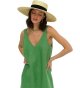 Women's Sleeveless V Neck Cami Maxi Dress Cover Up Split Front Long Dresses